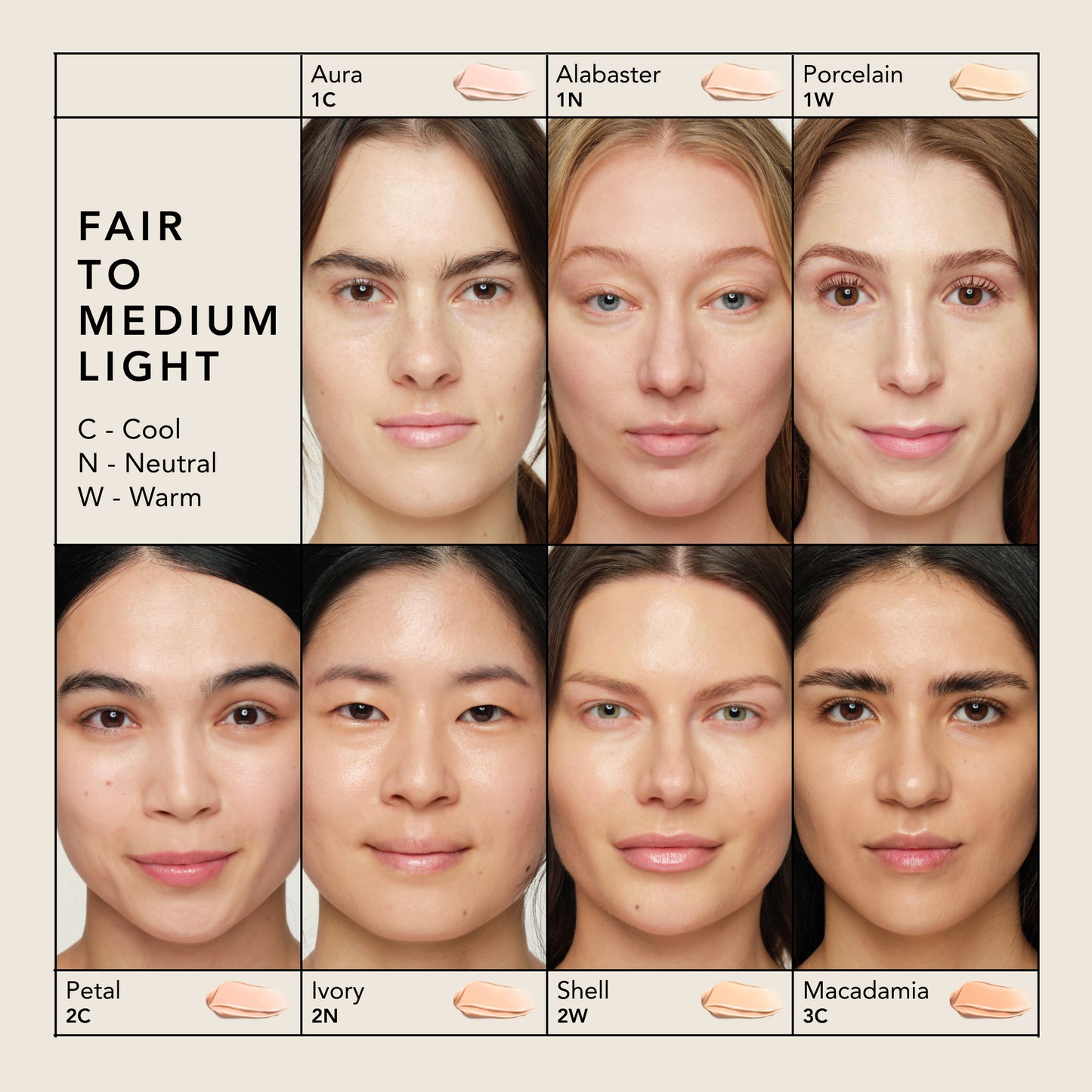 Aura Alabaster Porcelain Petal Ivory Shell Macadamia